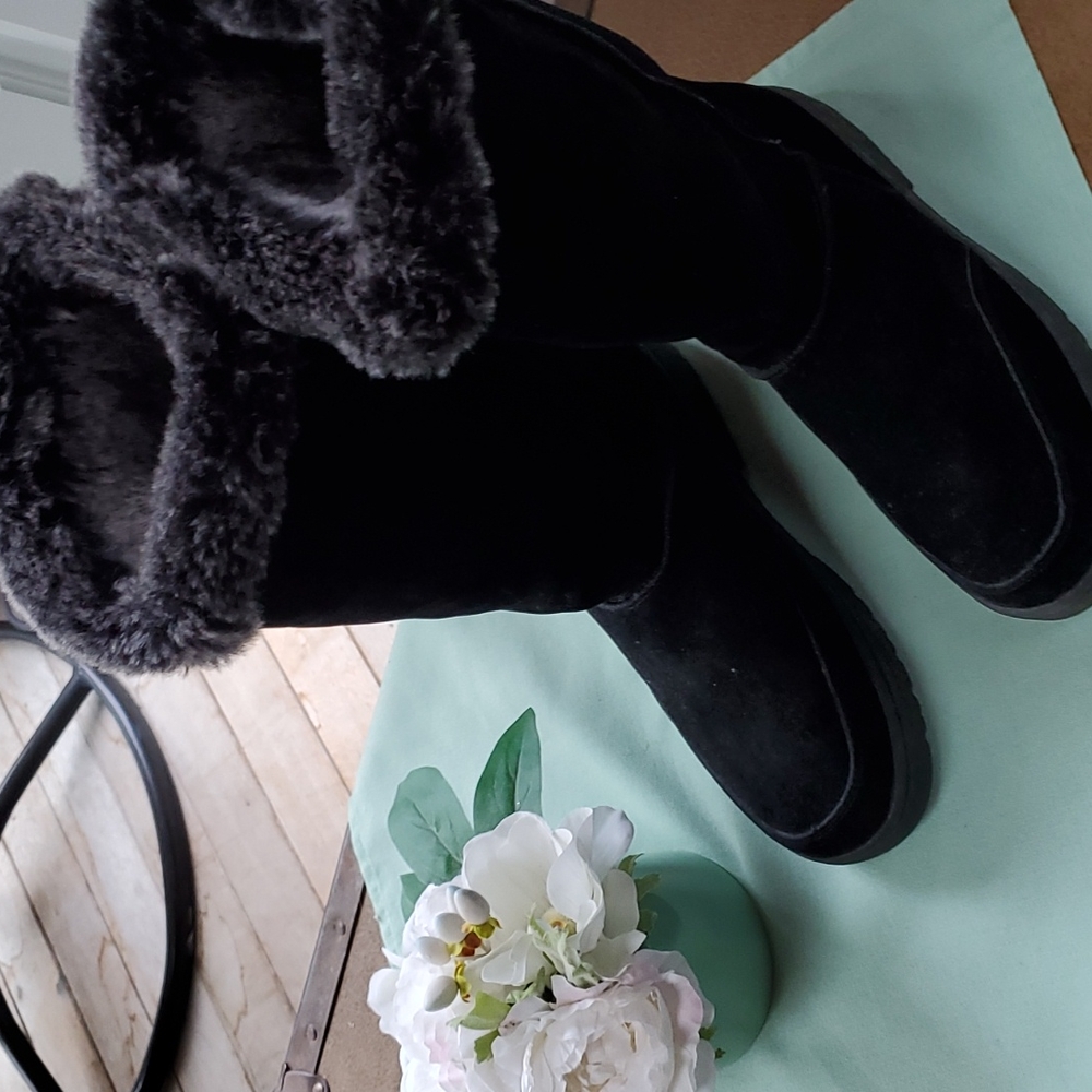 Warm new suede winter boots